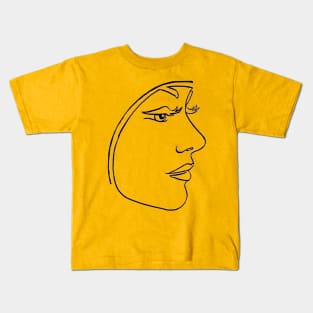 Vintage Girl Face Kids T-Shirt